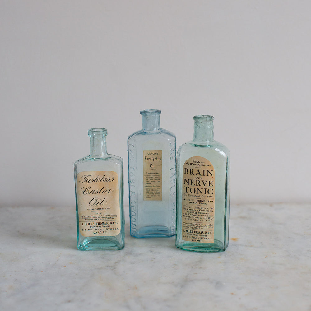 Ex-Prop Vintage Glass Bottle Set