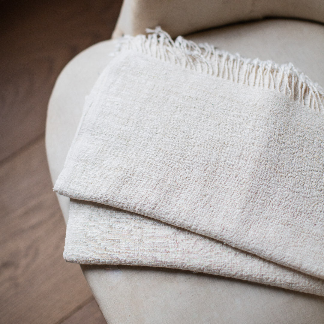 White silk deals throw