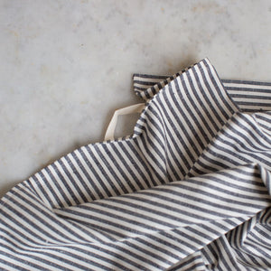 grey and white stripe napkin set 