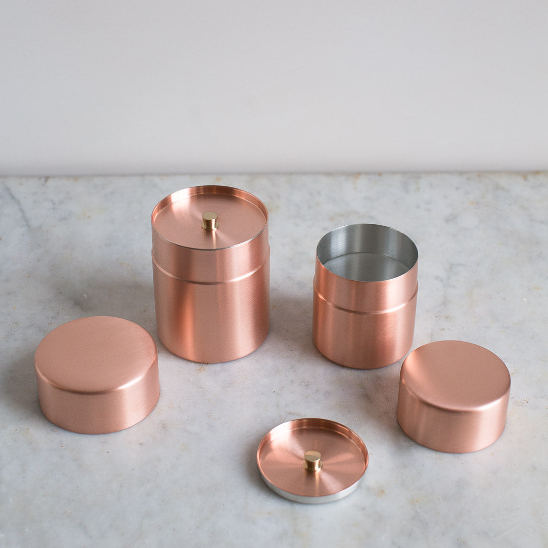 Copper tea 2024 and coffee canisters