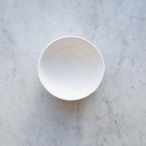 handmade stoneware matte white bowl UK