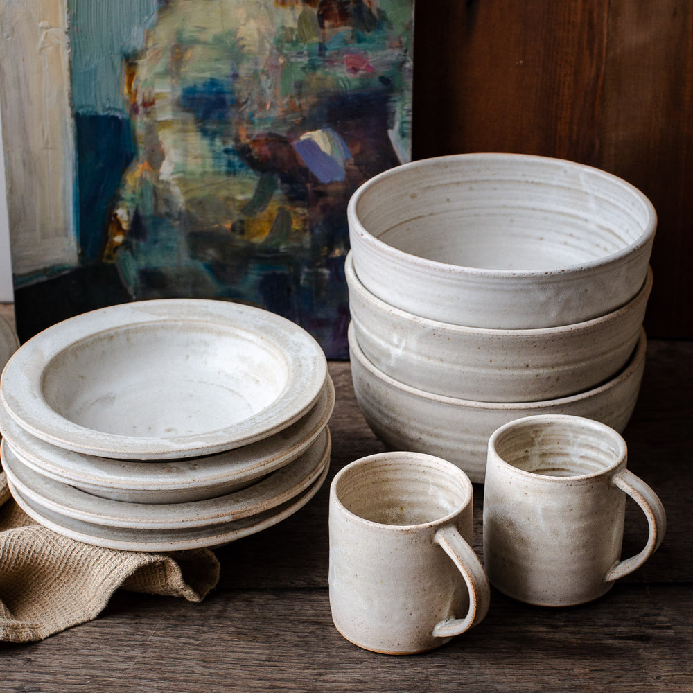 HANDMADE SPECKLED MATT GLAZED STONEWARE BREAKFAST BOWL