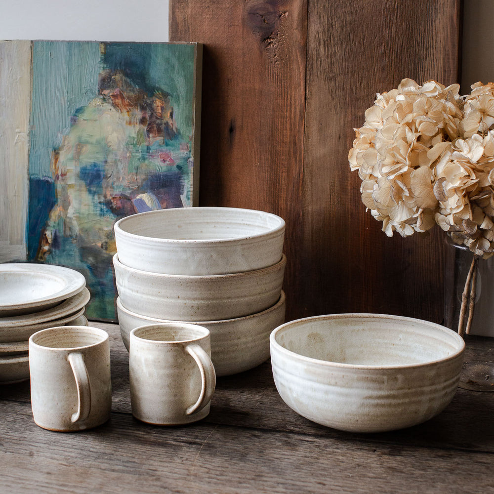 HANDMADE SPECKLED MATT GLAZED STONEWARE CUP