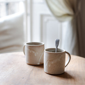 HANDMADE SPECKLED MATT GLAZED STONEWARE CUP