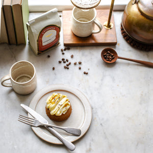 HANDMADE SPECKLED MATT GLAZED STONEWARE SIDE PLATE