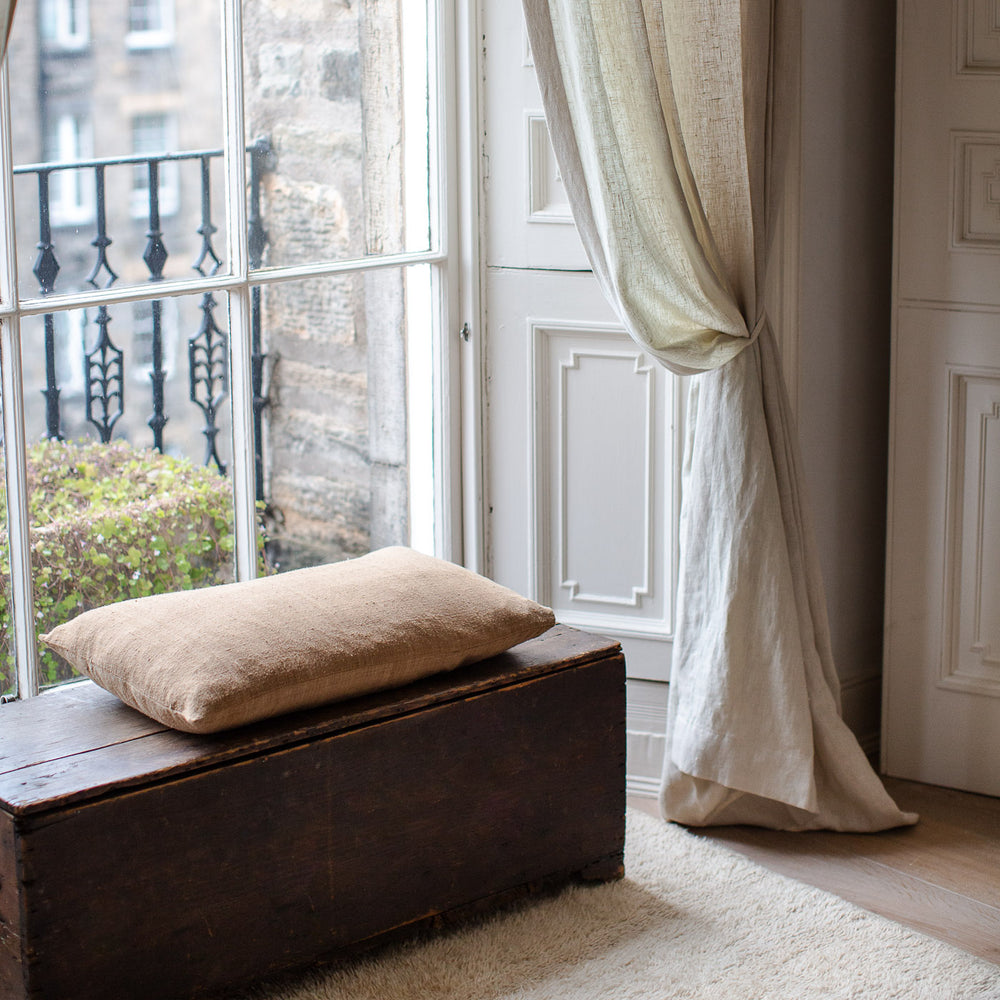 Tea-Dyed Handspun Eri Silk Cushion Covers