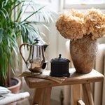 Vintage Cast Iron Decorative Palmette Vase