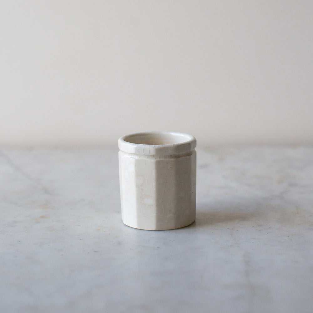 Small Vintage French Ironstone Utensil Holder