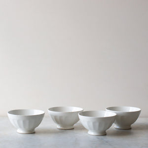 Vintage Set Of Four French Cafe Au Lait Bowls