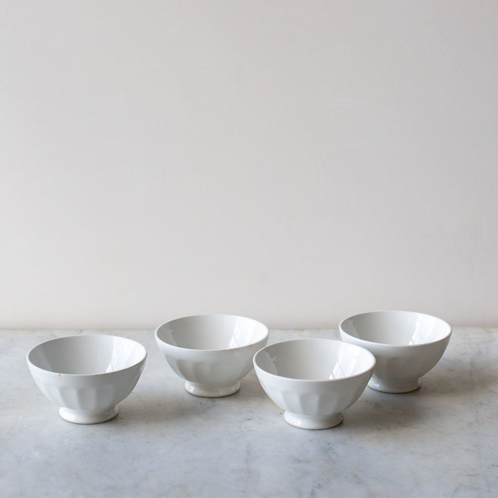 Vintage Set Of Four French Cafe Au Lait Bowls