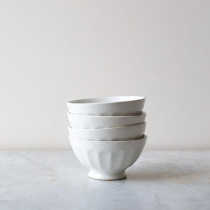 Vintage Set Of Four French Cafe Au Lait Bowls