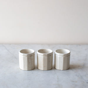 Small Vintage French Ironstone Utensil Holder