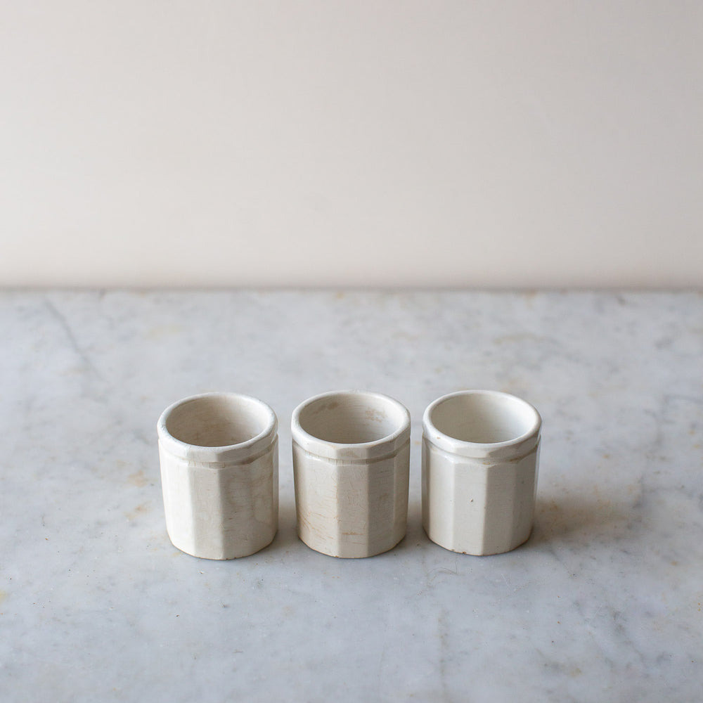 Small Vintage French Ironstone Utensil Holder