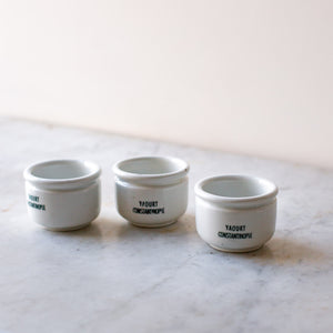 Vintage Set of Three Yogurt Pots