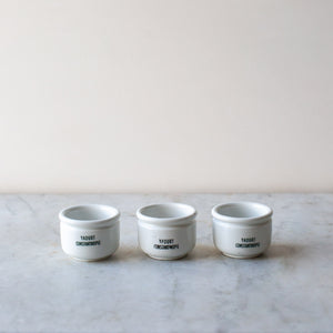 Vintage Set of Three Yogurt Pots