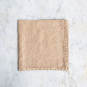 HANDMADE HEAVY LINEN NAPKIN SET IN Hay