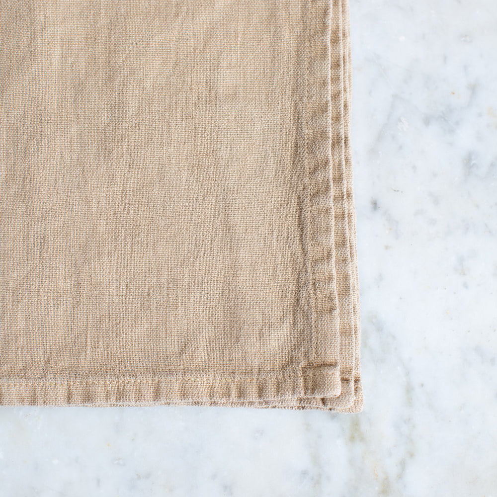HANDMADE HEAVY LINEN NAPKIN SET IN Hay