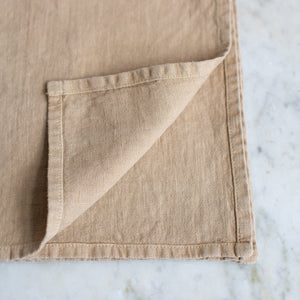 HANDMADE HEAVY LINEN NAPKIN SET IN Hay