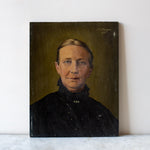 Antique Oil on Wood Portrait of a Lady