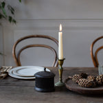 Vintage Brass Candle Holders with Verdigris Patina