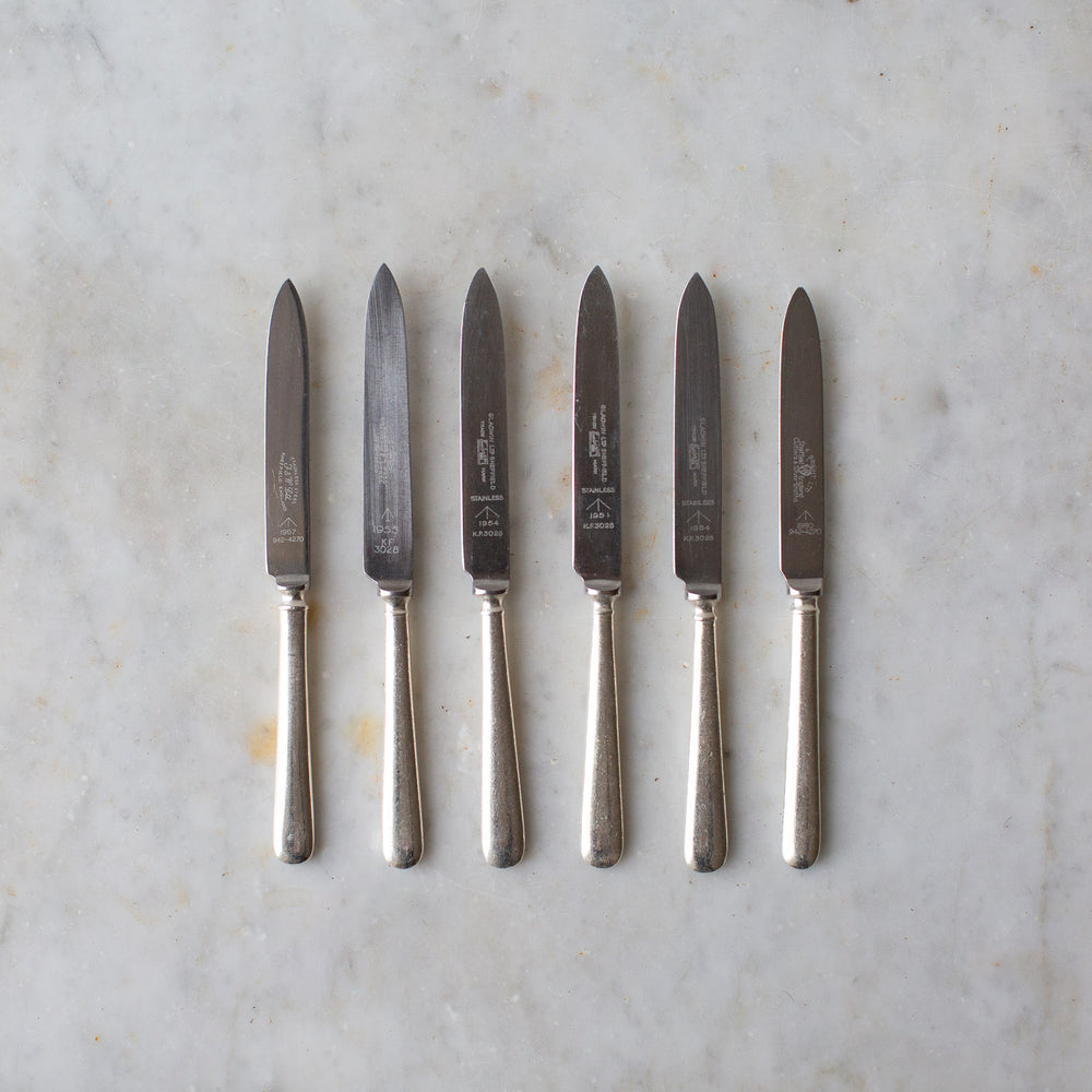 Vintage 12-piece Set of Dessert Knives and Forks
