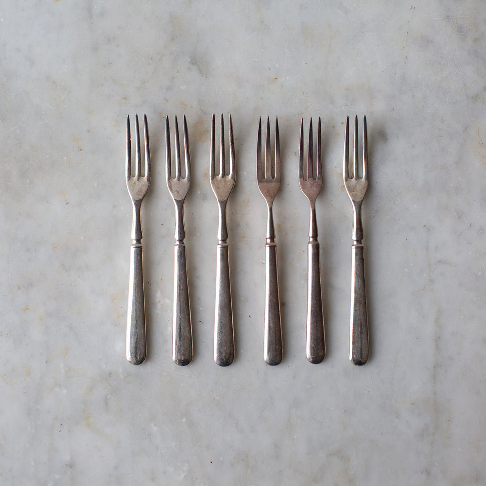 Vintage 12-piece Set of Dessert Knives and Forks