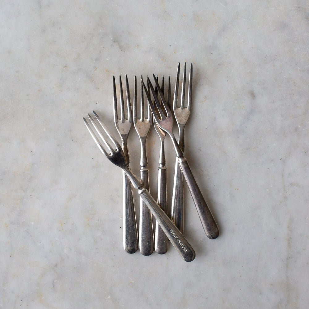 Vintage 12-piece Set of Dessert Knives and Forks