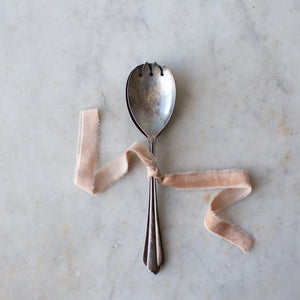 Vintage Decorative Serving Spoon and Fork Set 2