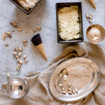 Handcrafted Brass Lines and Leaves Spoon
