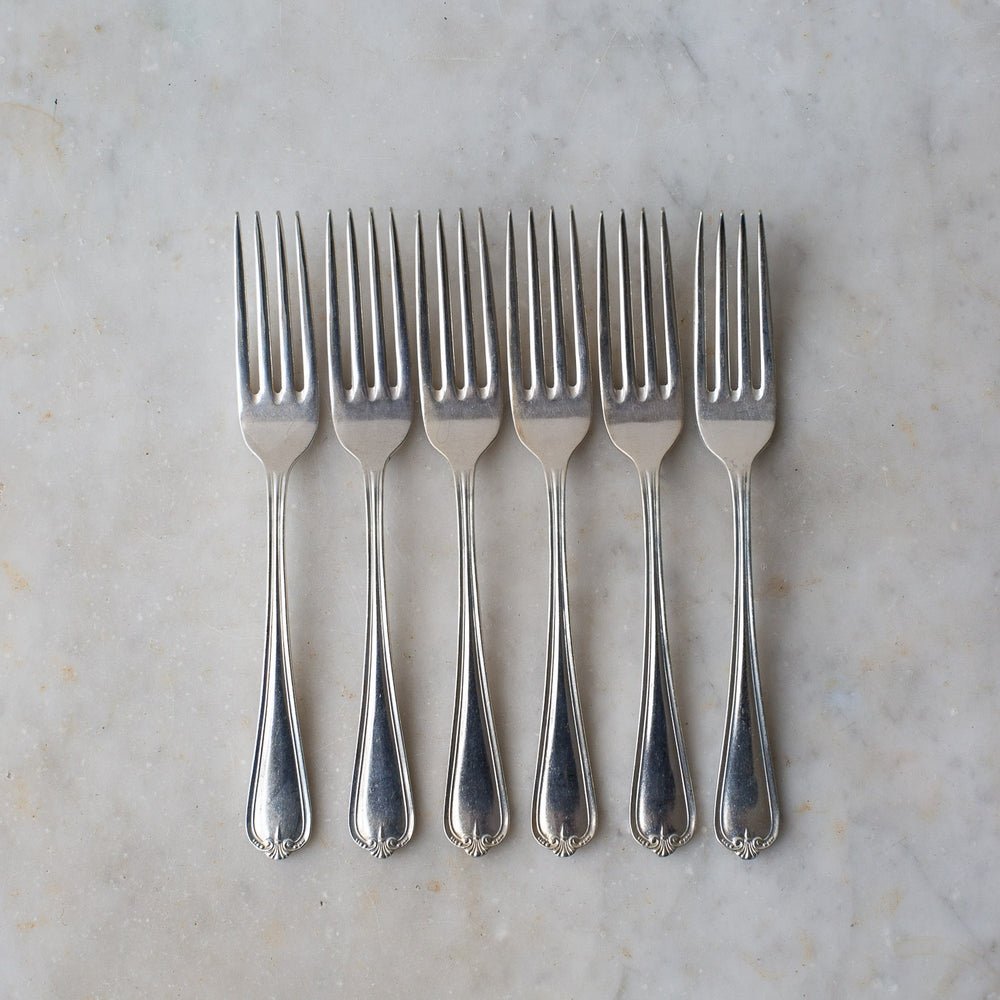 Vintage Decorative Dinner Fork Set 2