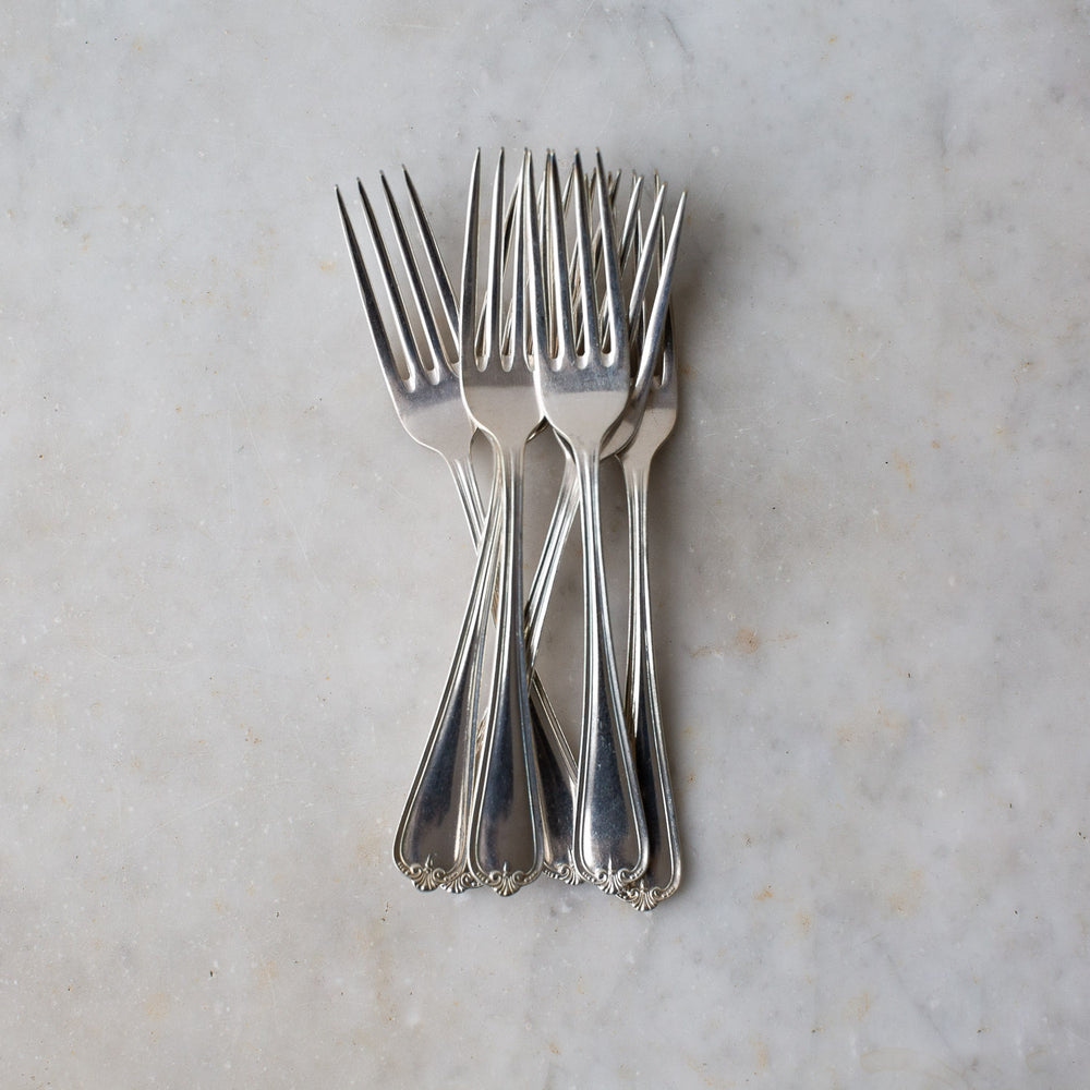 Vintage Decorative Dinner Fork Set 2