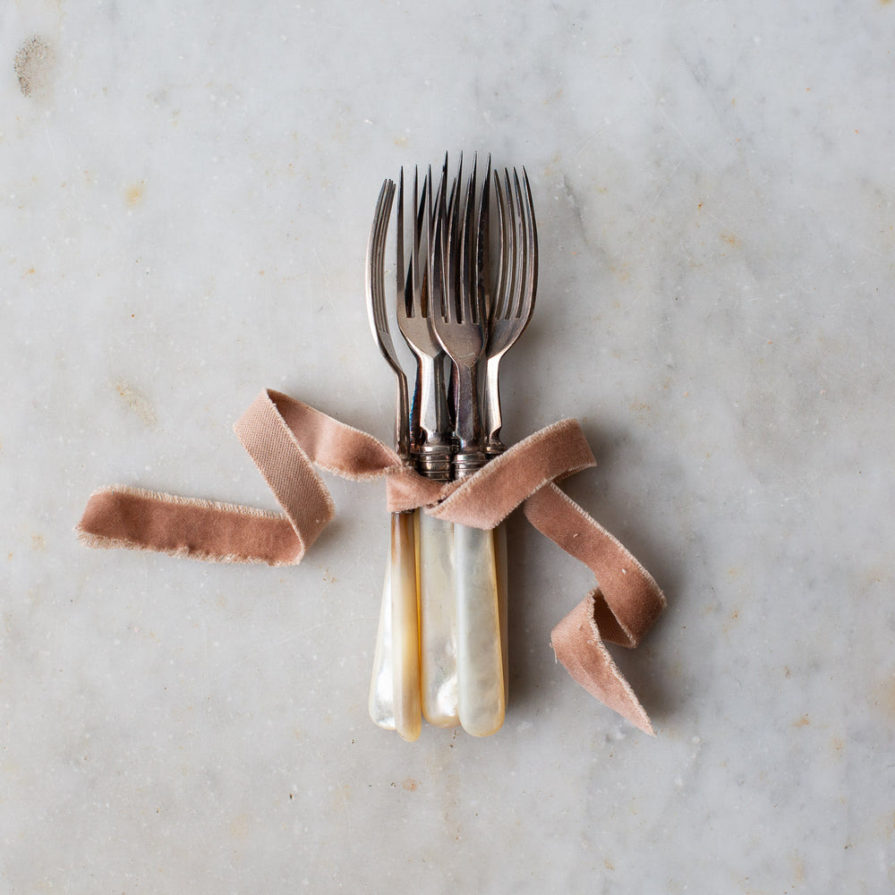 Vintage Mother of Pearl Fork Set
