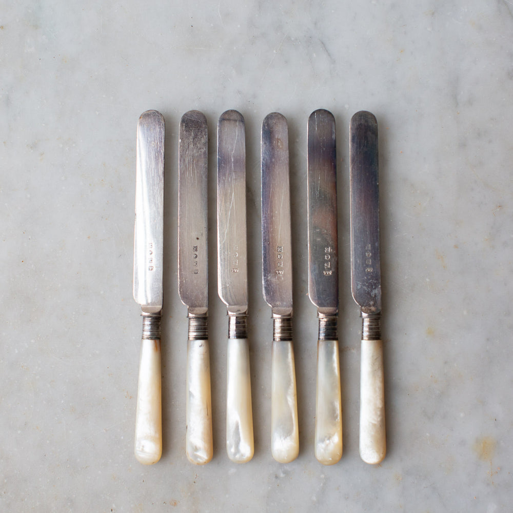 Vintage Mother of Pearl Knife Set