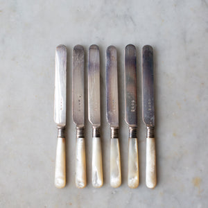 Vintage Mother of Pearl Knife Set