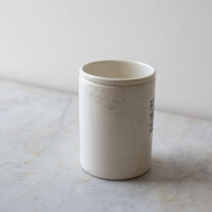 Vintage Victorian Marmalade Jar Utensil Holder with Label