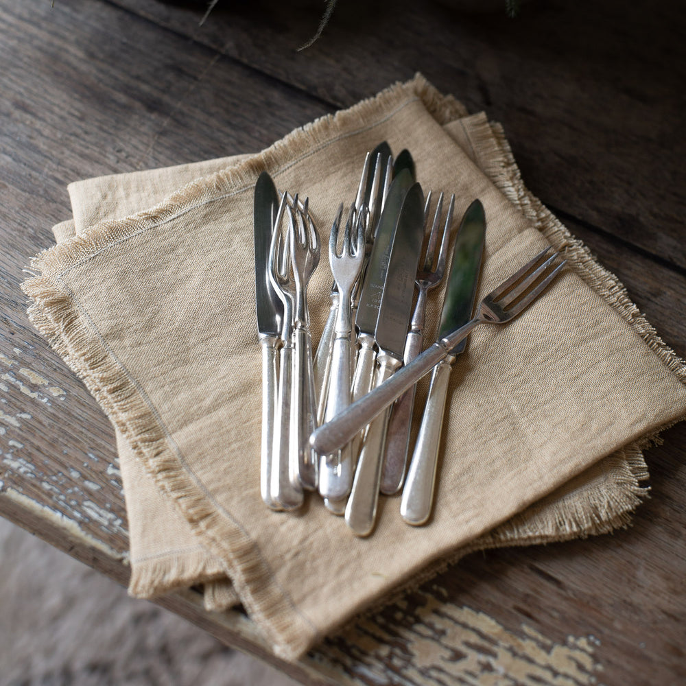 Vintage 12-piece Set of Dessert Knives and Forks