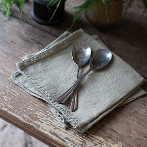 Vintage Decorative Serving Spoon and Fork Set 2