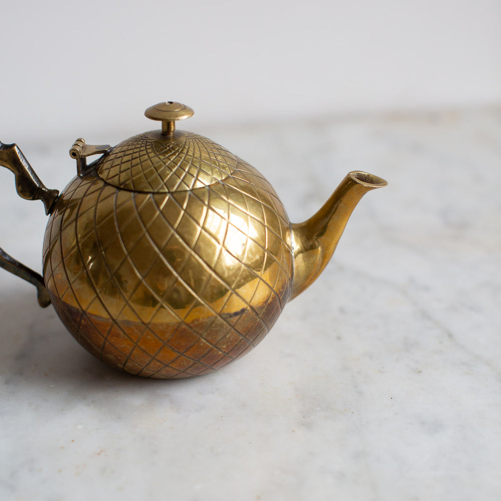 Vintage Brass Pineapple Teapot