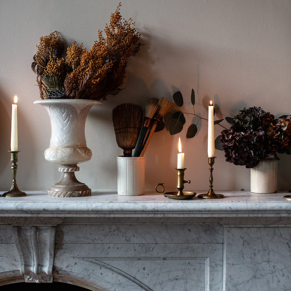 Delicate Vintage Brass Candle Holders