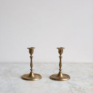Delicate Vintage Brass Candle Holders