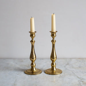 Tall Vintage Brass Candle Holders