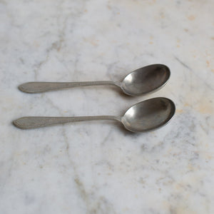 Vintage Small Beaded Serving Spoons
