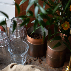 COPPER TEA AND COFFEE CANISTER