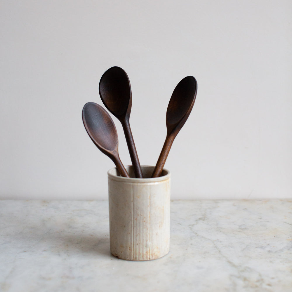 Vintage Hand Carved Wooden Cooking Spoon Set I