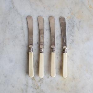 Vintage Faux Bone Handle Small Butter Knife Set