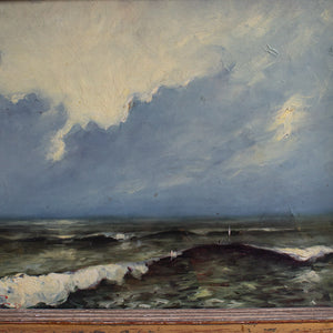 Vintage Oil on Canvas Seascape Painting