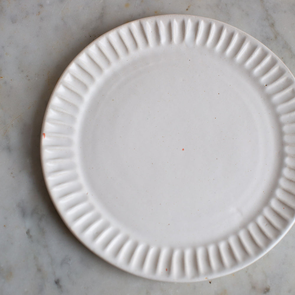SECONDS - HANDMADE FLUTED SIDE PLATE