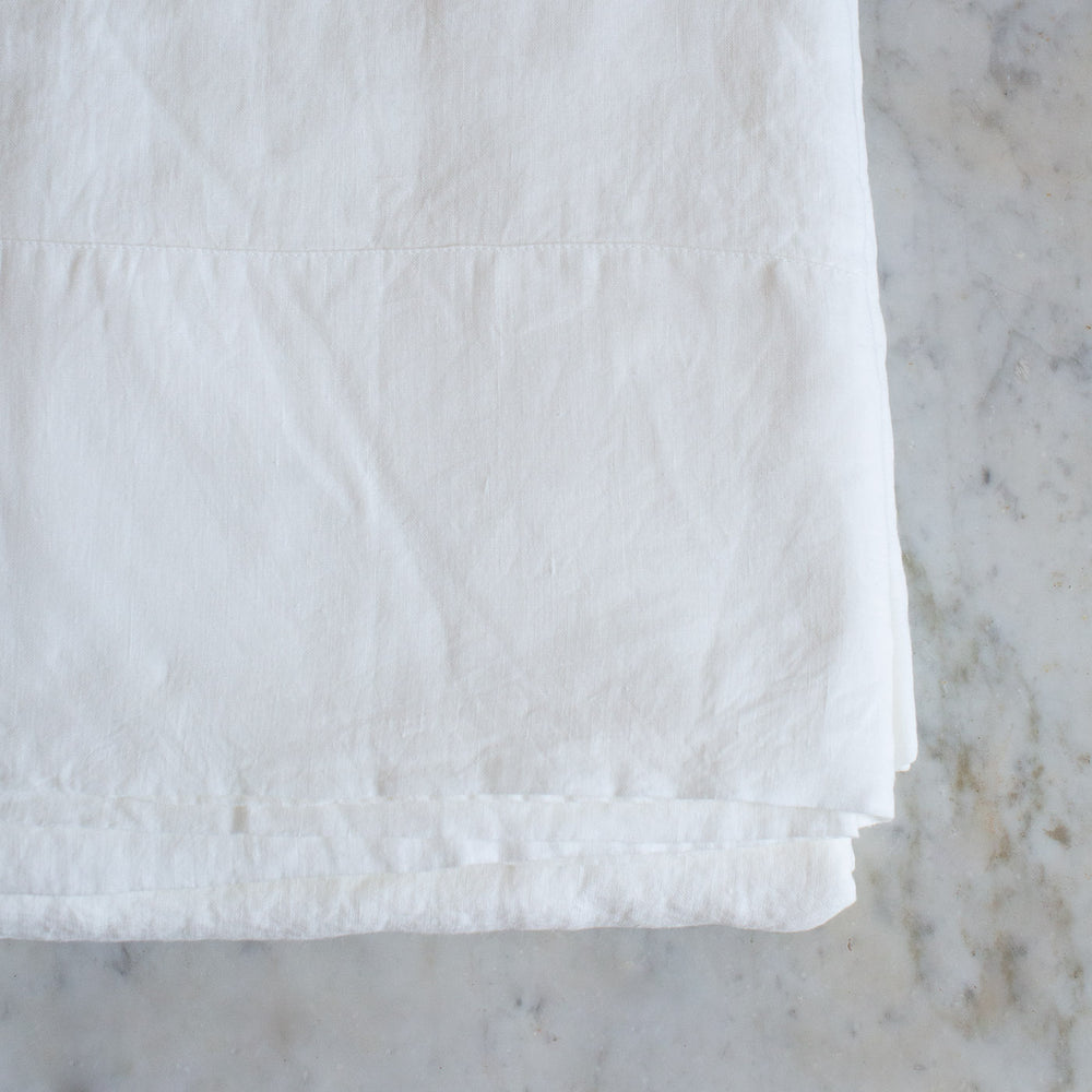
            
                Load image into Gallery viewer, EX-PROP - HANDMADE LINEN TOP SHEET IN OFF-WHITE
            
        
