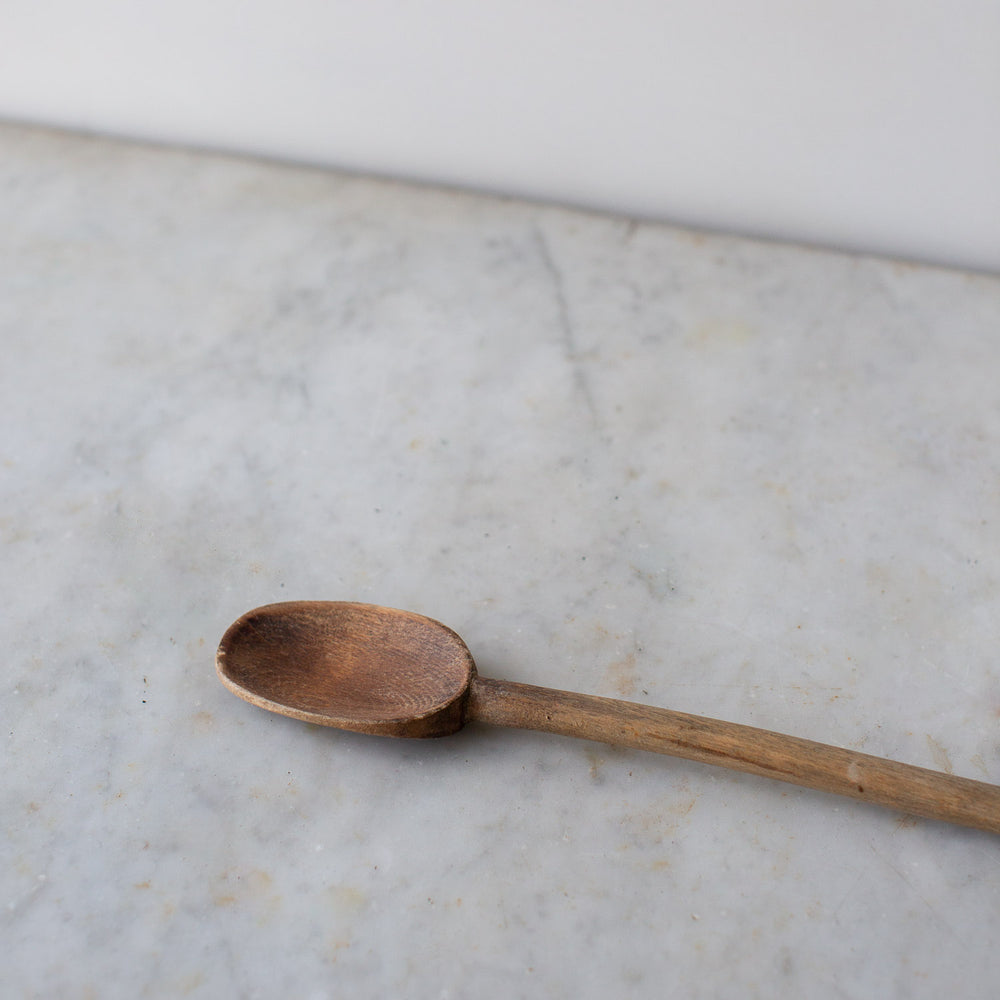 VINTAGE HAND CARVED WOODEN COOKING SPOONS SET