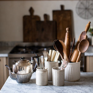 VINTAGE HAND CARVED WOODEN COOKING SPOONS SET